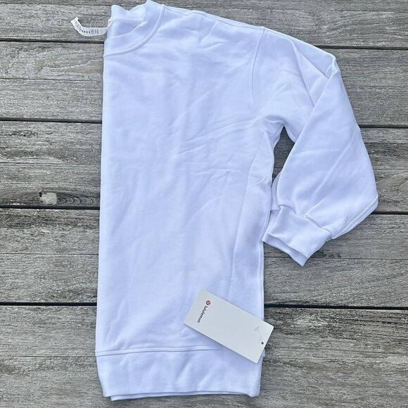 Lululemon Perfectly‎ Oversized Crew womens in white size 8 NWT sweatshirt - Picture 1 of 8